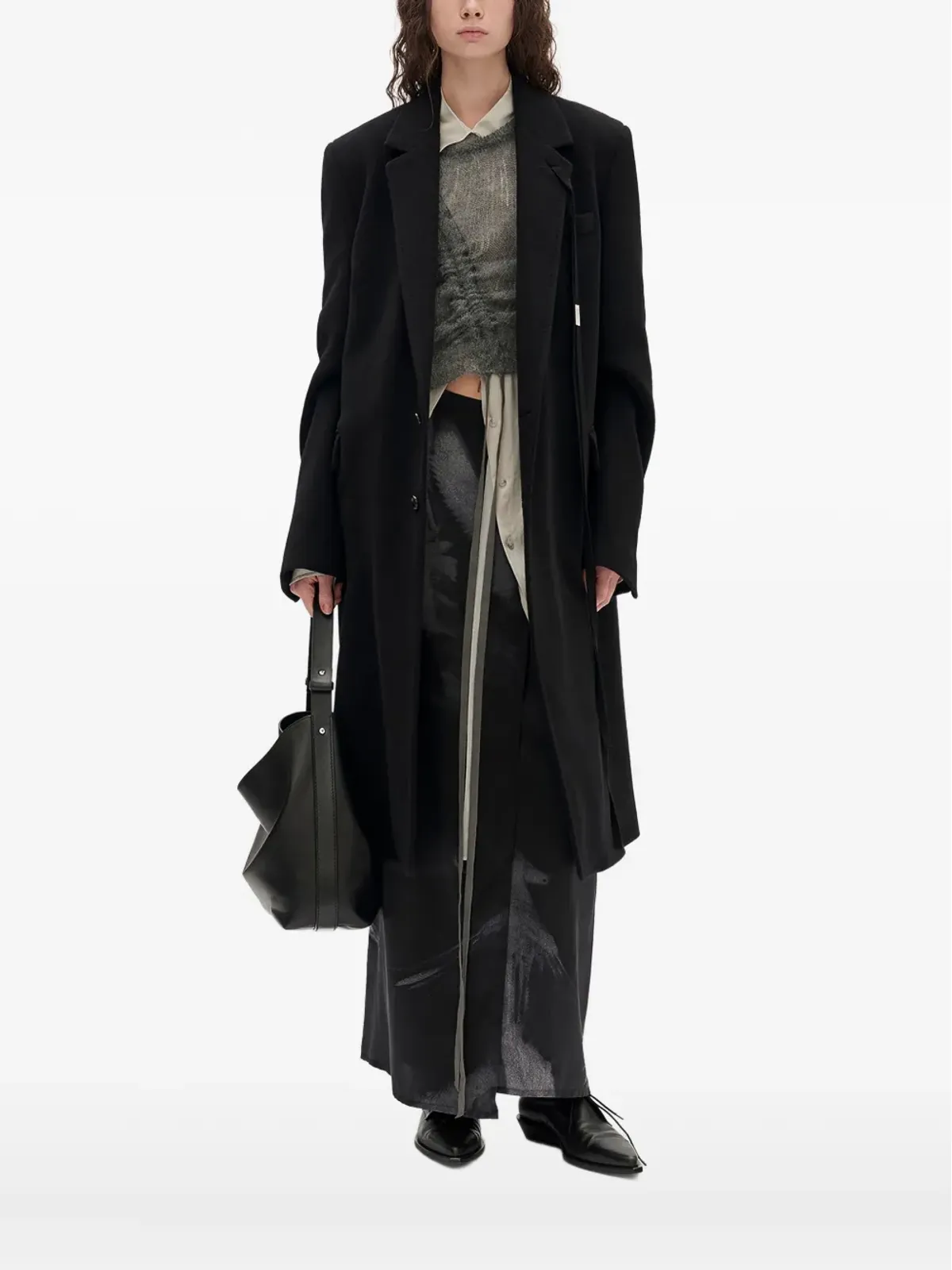 Ann Demeulemeester Viv ウールカシミヤコート - 画像1