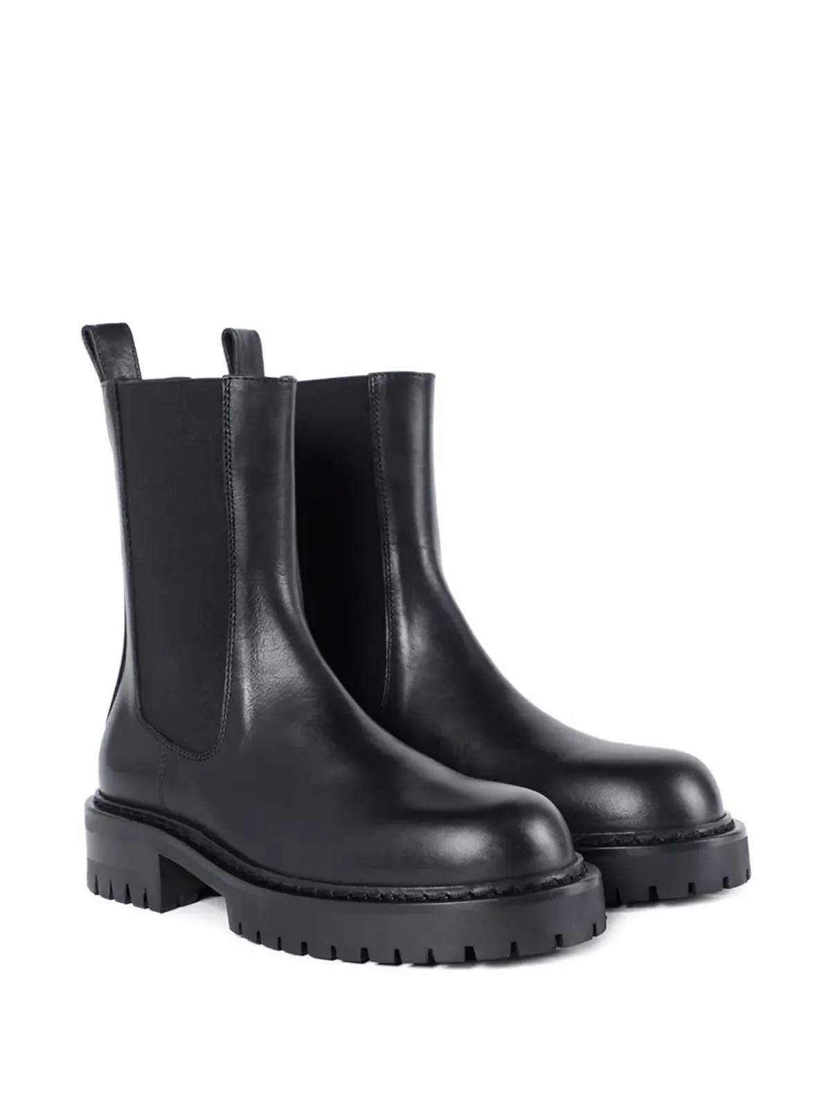 Ann Demeulemeester エラスティックパネルレザーブーツ - 画像2