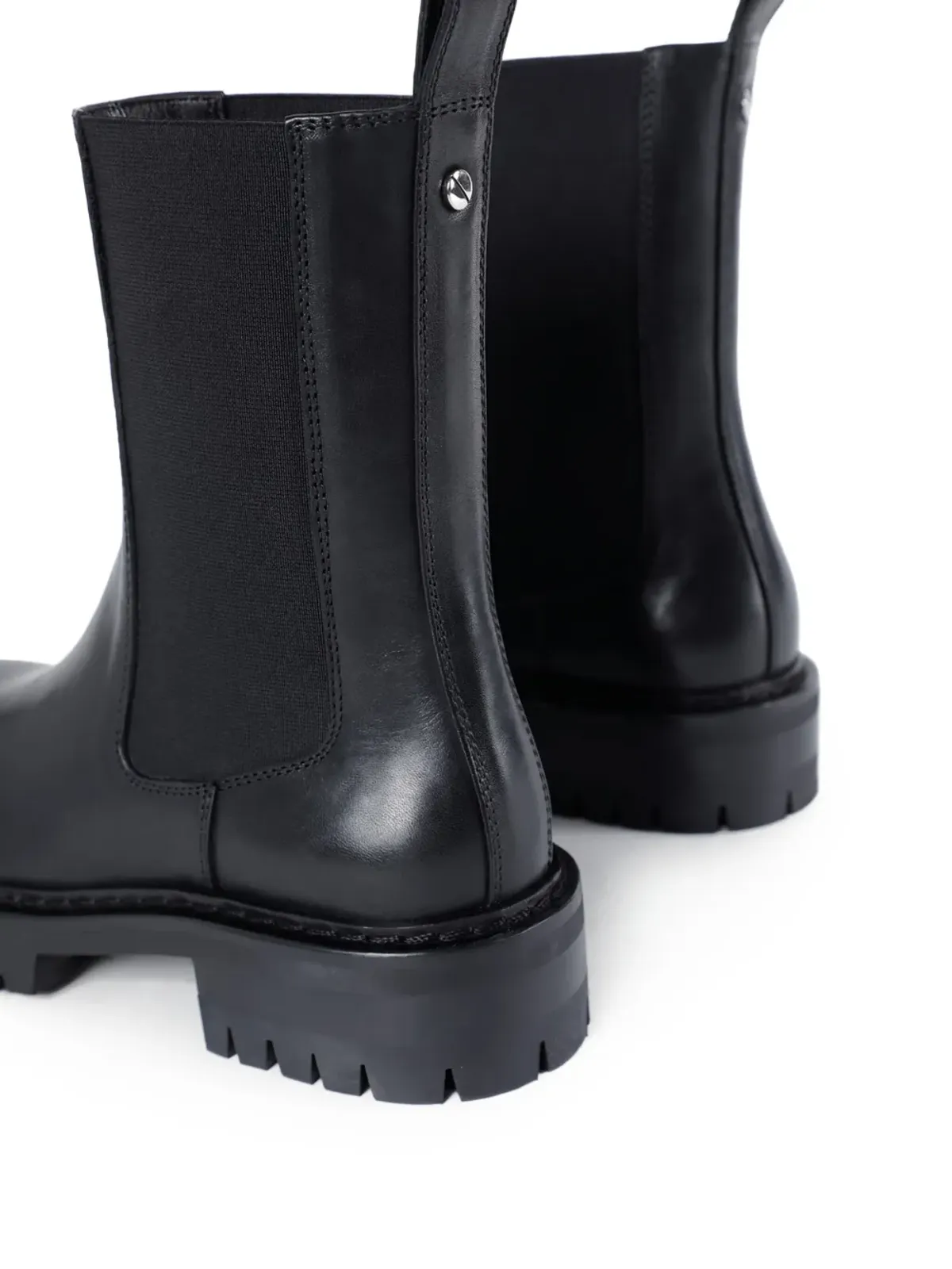 Ann Demeulemeester エラスティックパネルレザーブーツ - 画像3