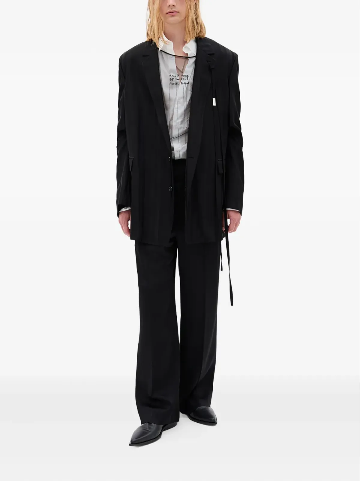Ann Demeulemeester Doves コットンシャツ - 画像2