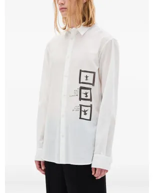 Ann Demeulemeester Doves コットンシャツ - サムネイル3