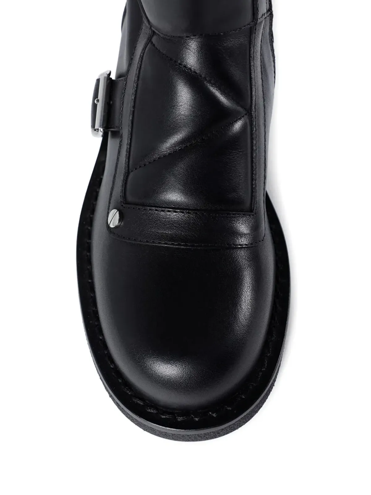 Ann Demeulemeester バックルディテール キルテッドレザー ブーツ - 画像3