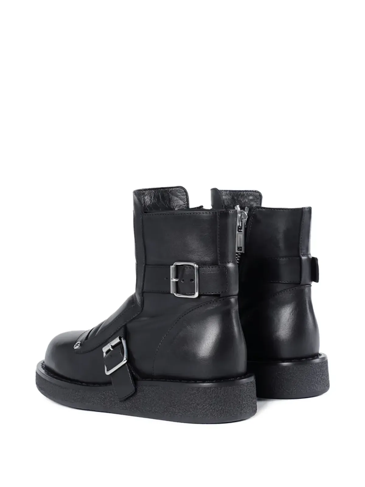 Ann Demeulemeester バックルディテール キルテッドレザー ブーツ - 画像4