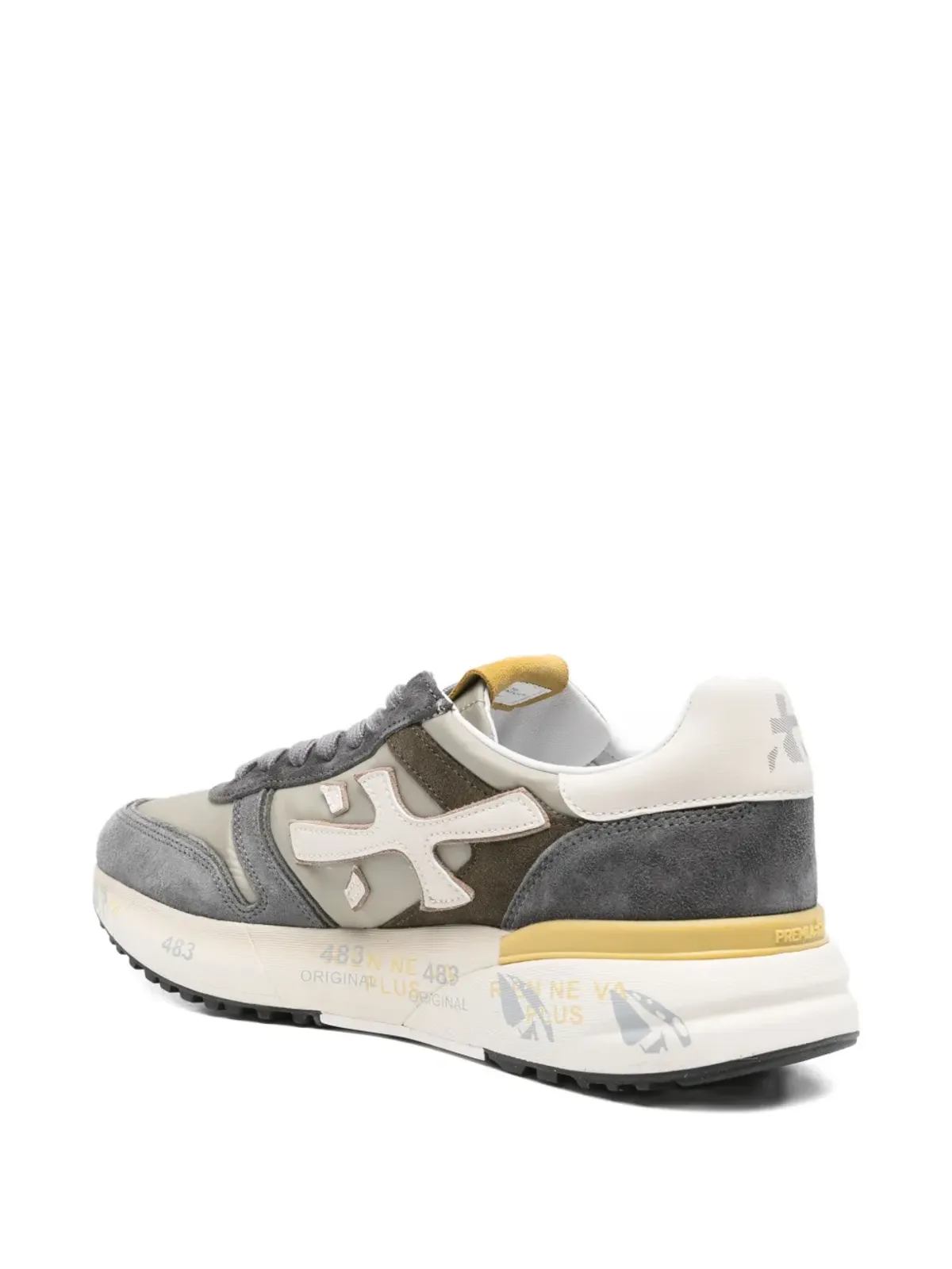 Premiata スエードパネルド ロー・トップスニーカー - グレー - 画像3