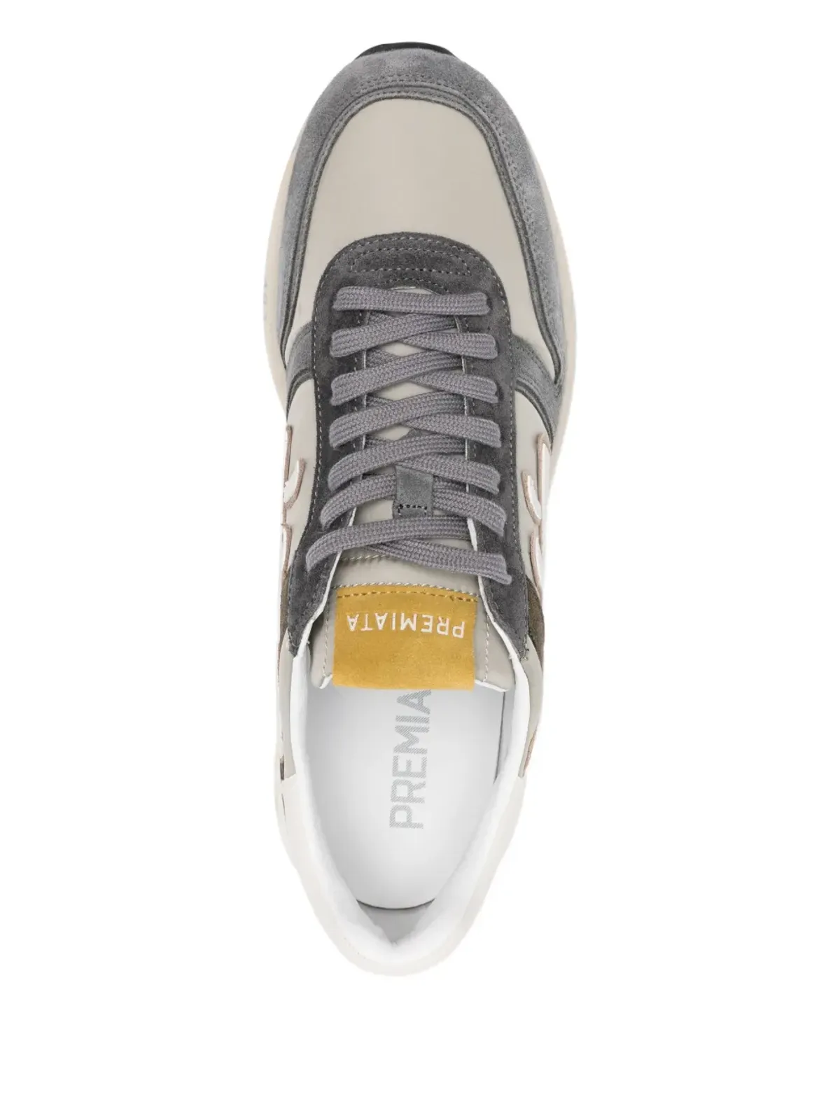 Premiata スエードパネルド ロー・トップスニーカー - グレー - 画像4