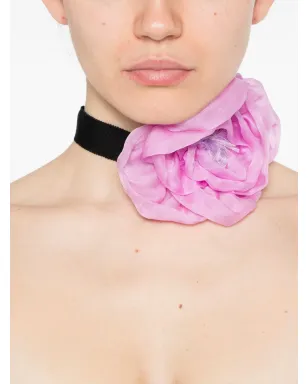 Parlor シルクフラワーリボンネックレス - サムネイル2