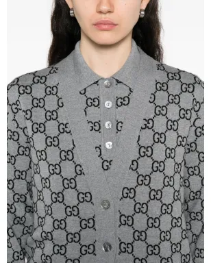 Gucci GGモノグラム カーディガン - グレー - サムネイル5