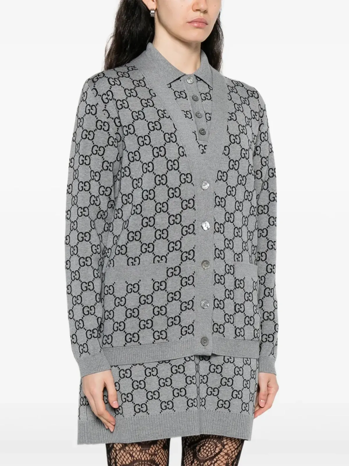 Gucci GGモノグラム カーディガン - グレー - 画像3