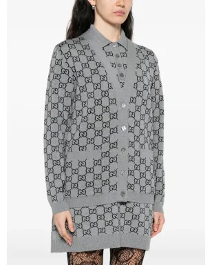 Gucci GGモノグラム カーディガン - グレー - サムネイル3