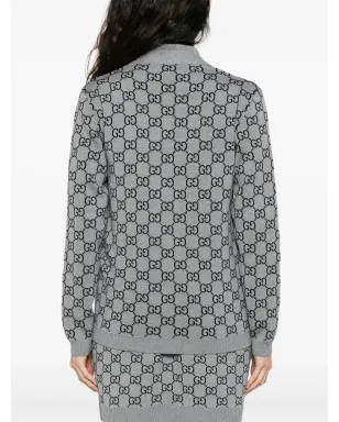 Gucci GGモノグラム カーディガン - グレー - サムネイル4