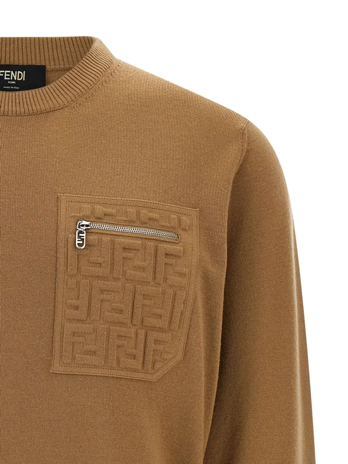 FENDI エンボス加工ポケット付きウールセーター - 画像4