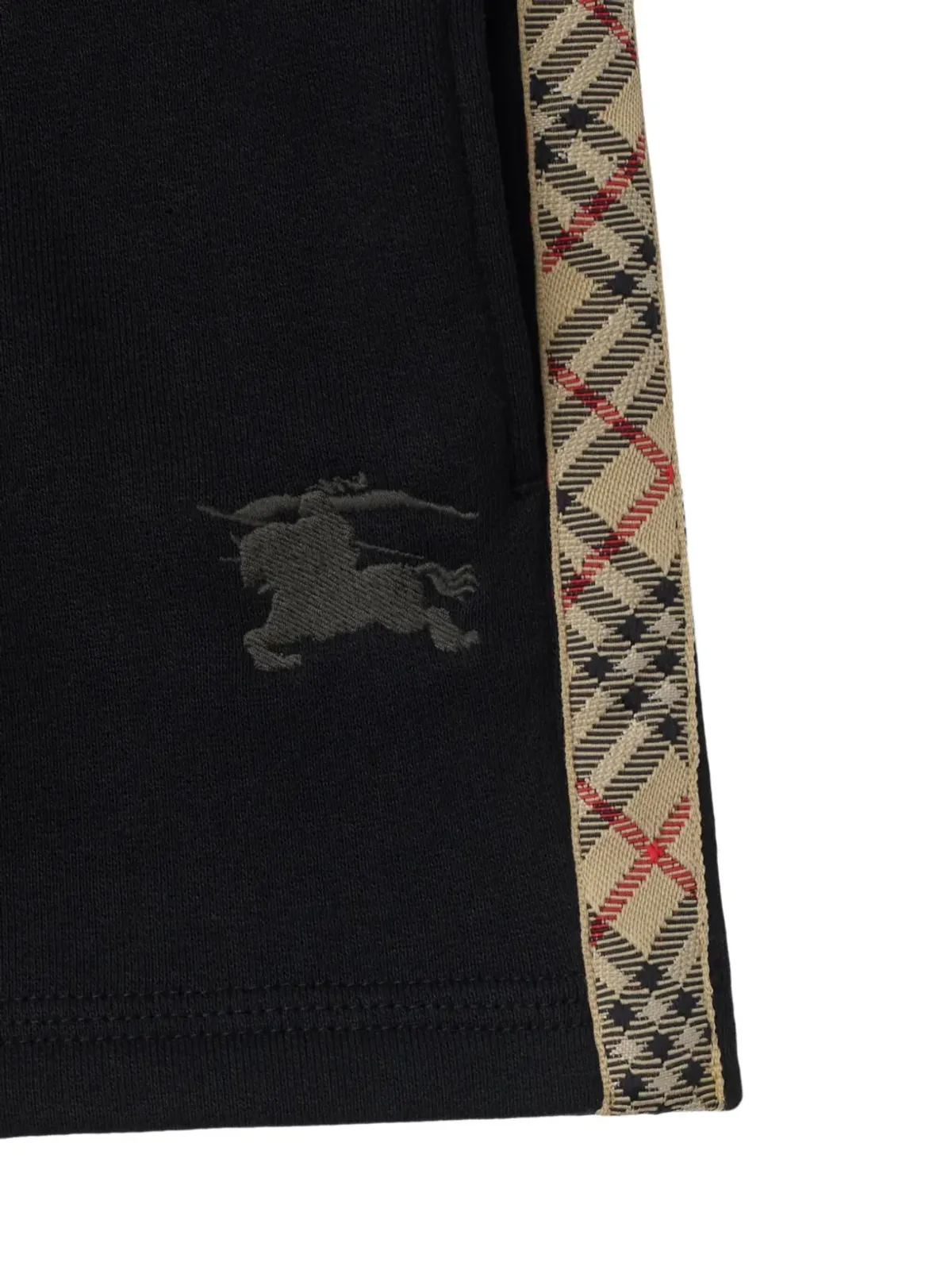 Burberry Kids チェック柄トリム・騎士刺繍ショーツ - 画像3