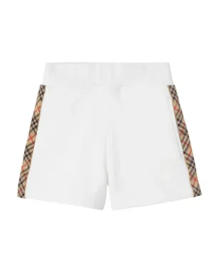 Burberry Kids チェック柄トリム コットンショーツ - サムネイル1