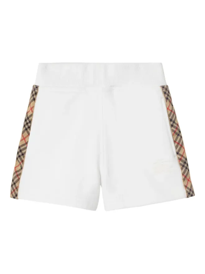 Burberry Kids Burberry Kids チェック柄トリム コットンショーツの商品画像