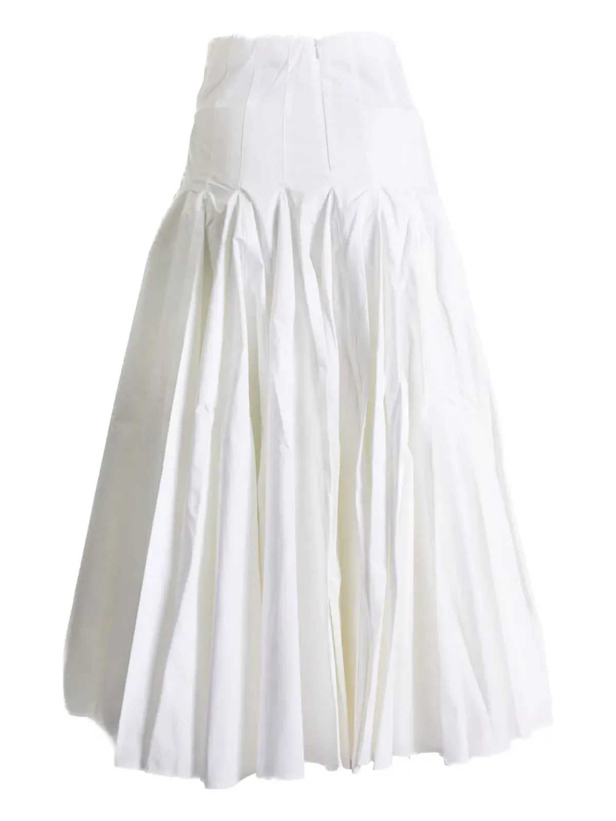 Jacquemus プリーツ入りコットンミディスカート - ホワイト - 画像2