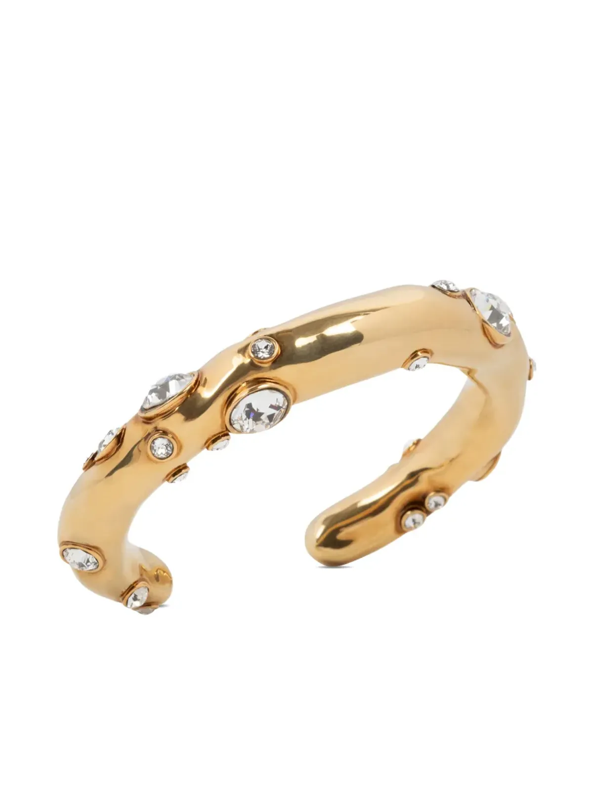 DRIES VAN NOTEN クリスタル装飾のカフブレスレット - 954 GOLD - 画像2