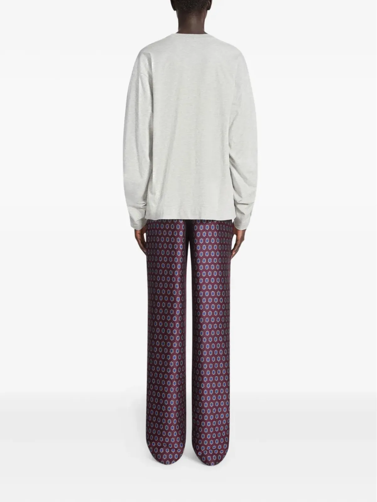 DRIES VAN NOTEN プリーツ長袖Tシャツ - グレー - 画像4