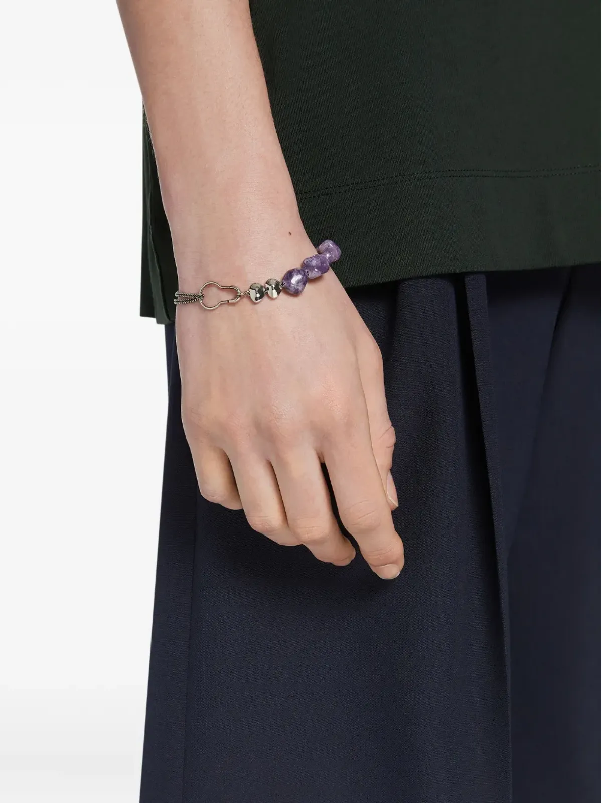 DRIES VAN NOTEN ストーンチェーンブレスレット - 画像2