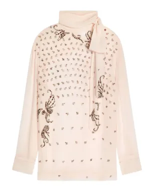DRIES VAN NOTEN 装飾付きタイネックブラウス - サムネイル1