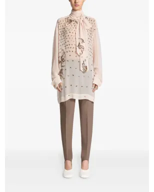 DRIES VAN NOTEN 装飾付きタイネックブラウス - サムネイル2