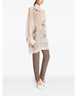 DRIES VAN NOTEN 装飾付きタイネックブラウス - サムネイル3