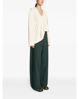DRIES VAN NOTEN Vネック コットンTシャツ - ネュートラルカラー - サムネイル3