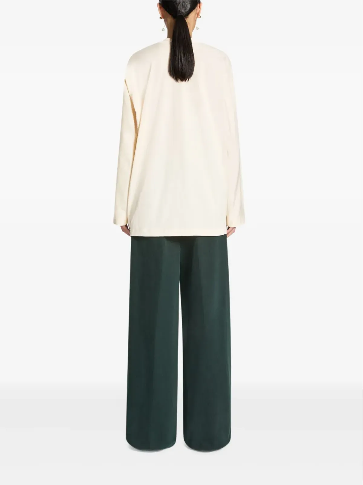 DRIES VAN NOTEN Vネック コットンTシャツ - ネュートラルカラー - 画像4