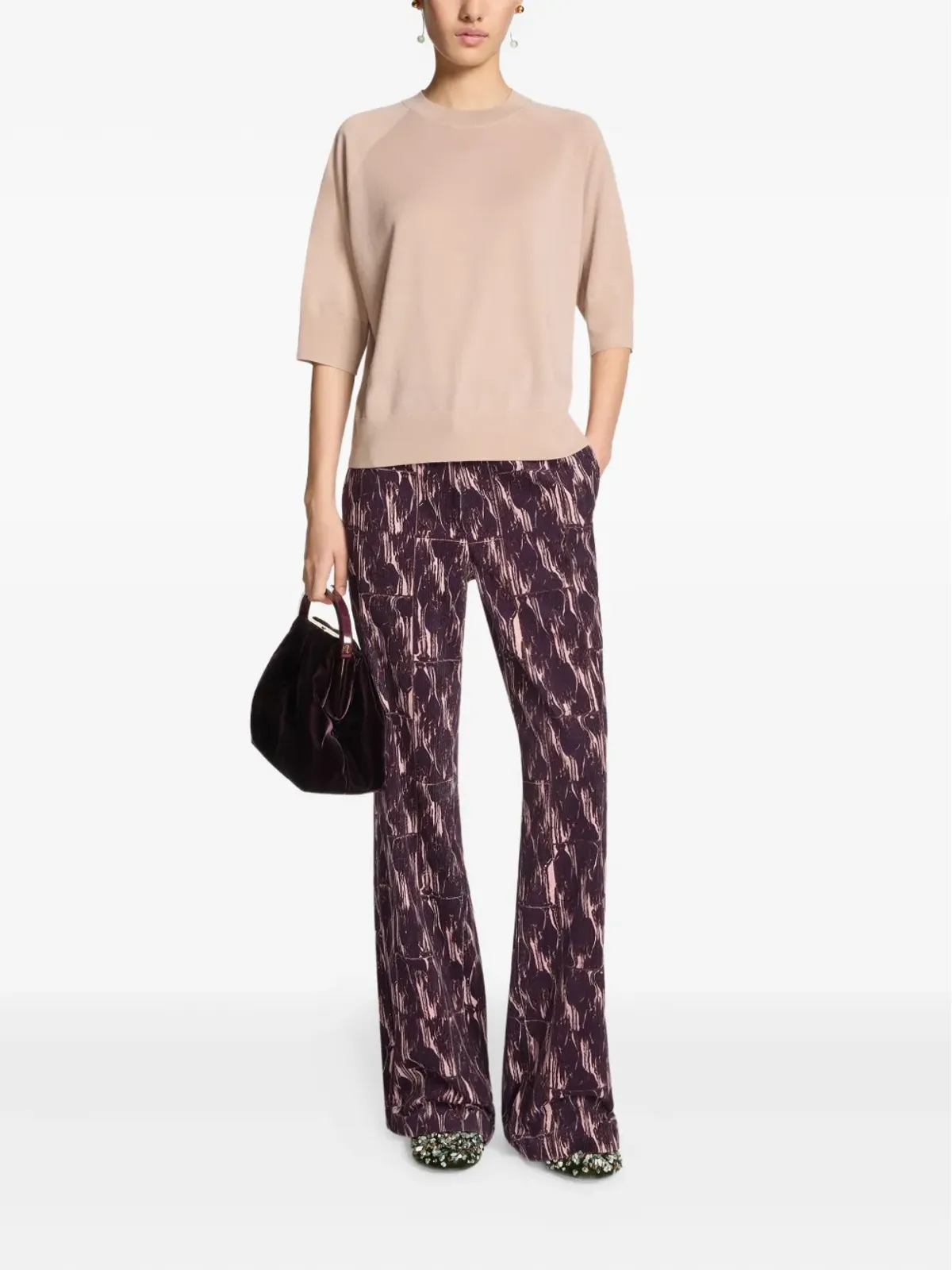 DRIES VAN NOTEN アブストラクトプリント コットンパンツ - 画像2