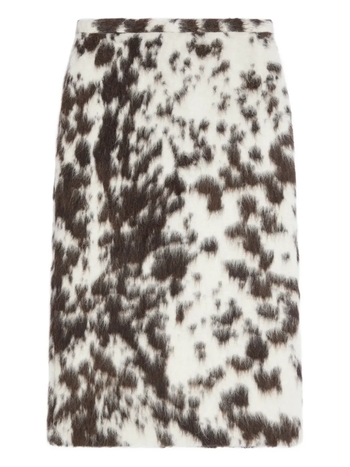 DRIES VAN NOTEN カウハイドプリント ミディスカート - ブラウン - 画像1