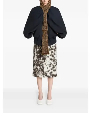 DRIES VAN NOTEN カウハイドプリント ミディスカート - ブラウン - サムネイル2