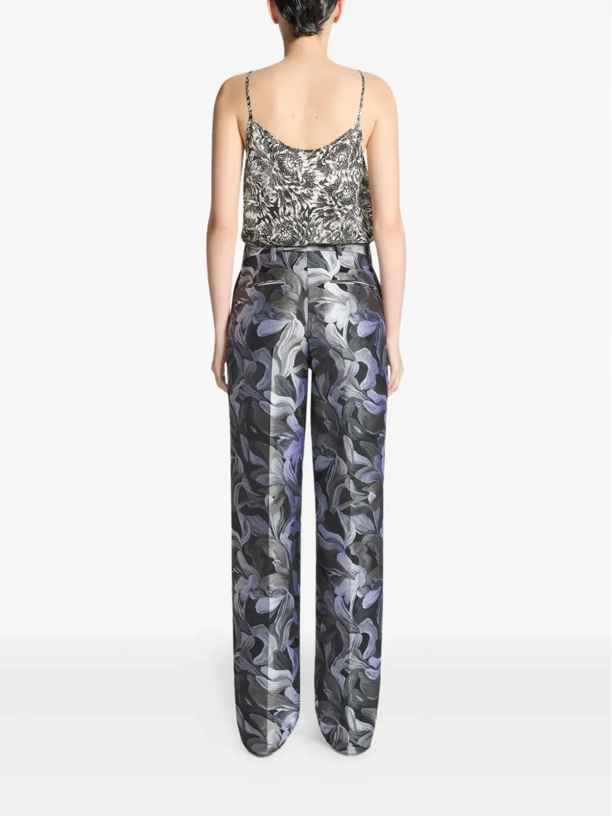 DRIES VAN NOTEN 花柄プリント テーラードパンツ - 画像4