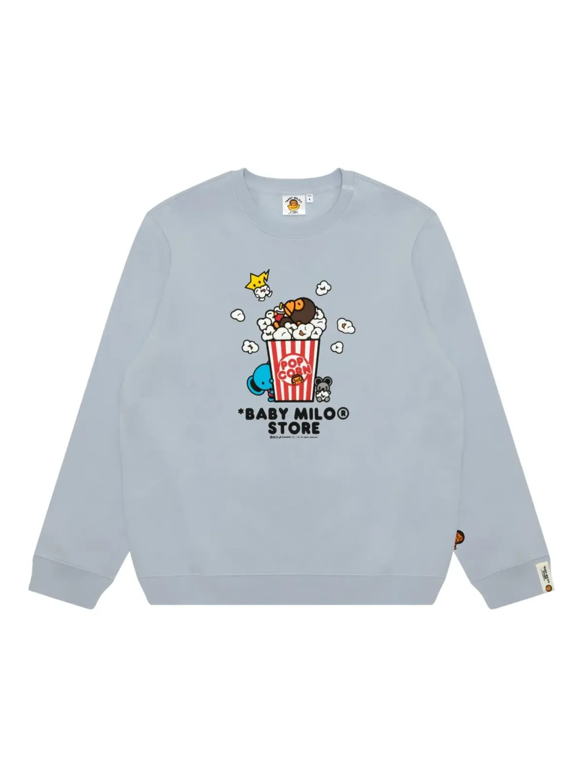 A BATHING APE® ポップコーンプリント スウェットシャツ - ブルー - 画像1