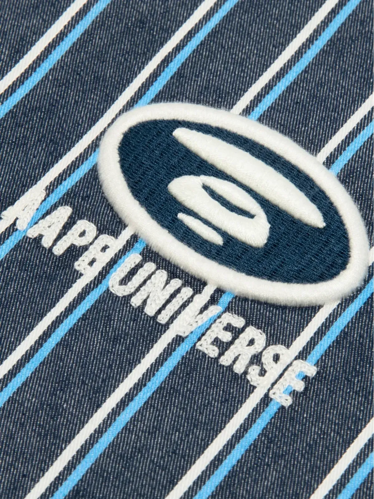 AAPE BY *A BATHING APE® ストライプ刺繍シャツ - ブルー - 画像4