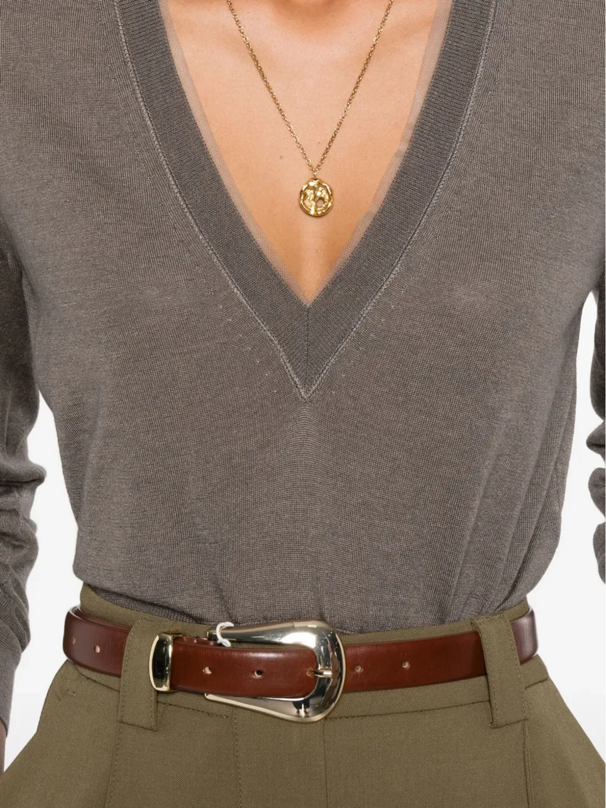 FENDI VネックTシャツ - 画像5