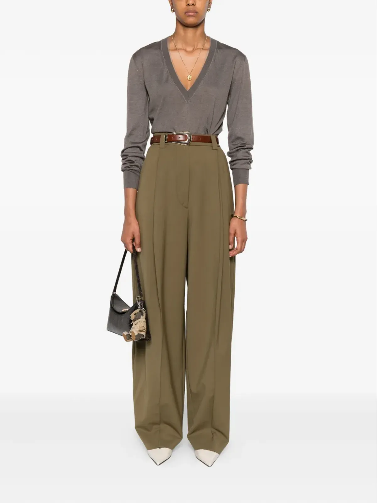 FENDI VネックTシャツ - 画像2