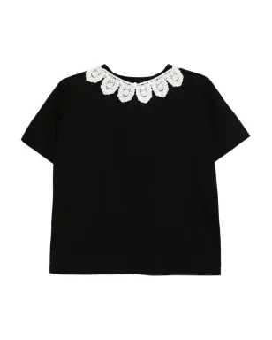 Parlor レーストリムコットンTシャツ - サムネイル2