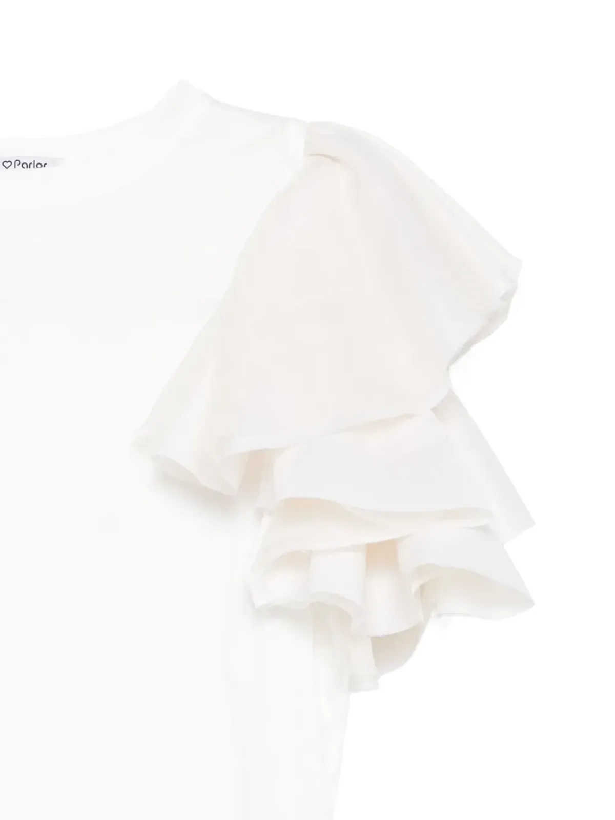 Parlor フリルスリーブTシャツ（ホワイト） - 画像3