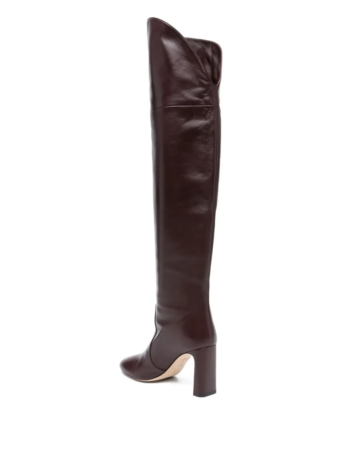 Stuart Weitzman 90mmブロックヒール オーバー・ザ・ニー ブーツ - レッド - 画像3