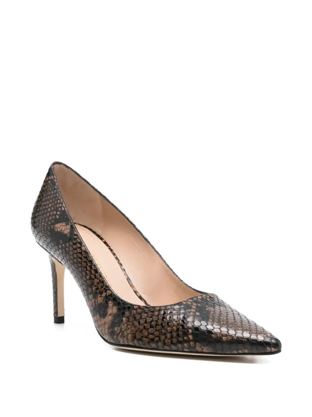 Stuart Weitzman スネーク柄スティレットヒールパンプス - 画像2