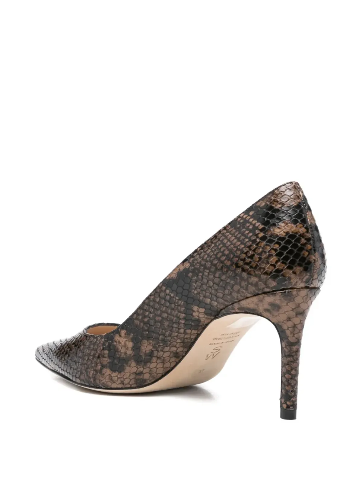 Stuart Weitzman スネーク柄スティレットヒールパンプス - 画像3