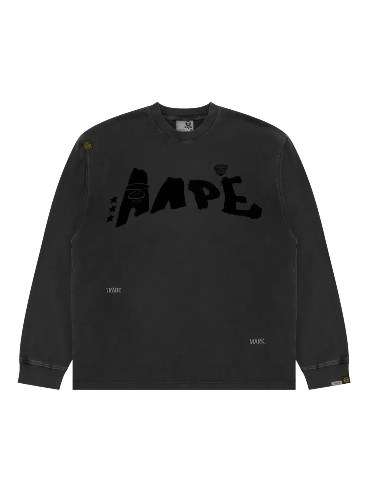 AAPE BY *A BATHING APE® ロゴプリント スウェットシャツ - ブラック - 画像1