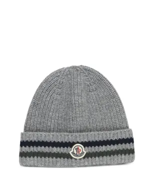Moncler Enfant リブ編みウールビーニー - サムネイル1