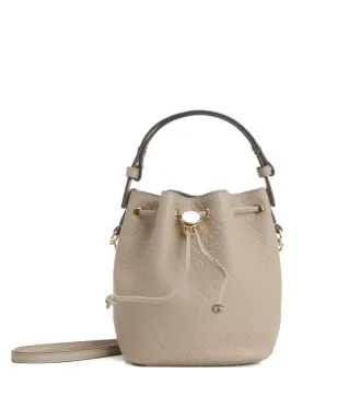 Tory Burch エンボスド・クレスト レザー ミニ バケットバッグ - サムネイル1