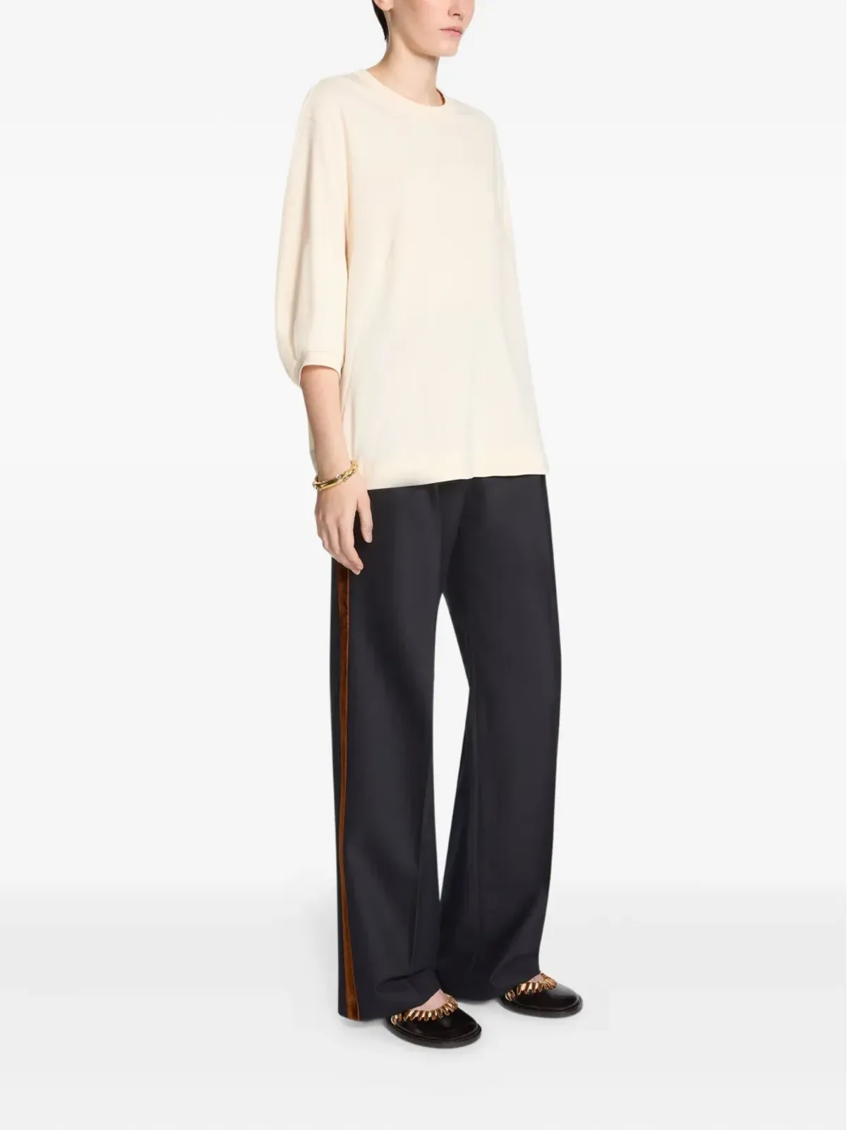DRIES VAN NOTEN balloon-sleeve tee - Neutrals - 画像3