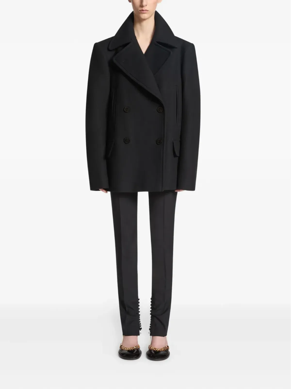 DRIES VAN NOTEN ダブルブレスト ウール混紡 ジャケット - 画像2
