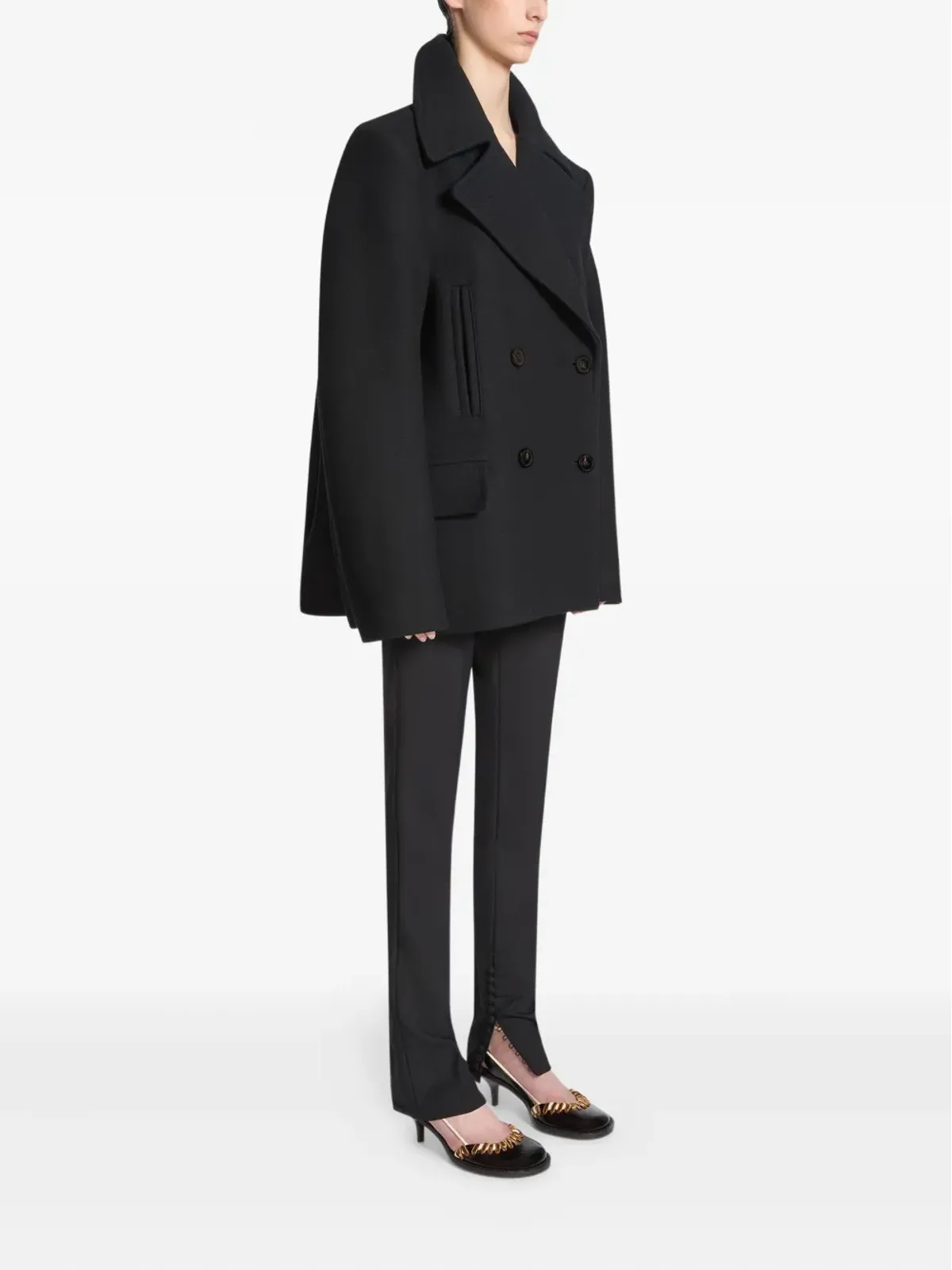DRIES VAN NOTEN ダブルブレスト ウール混紡 ジャケット - 画像3