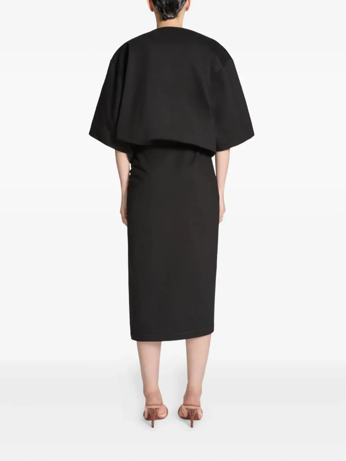 DRIES VAN NOTEN フリル付きアシンメトリックミディスカート - 画像4