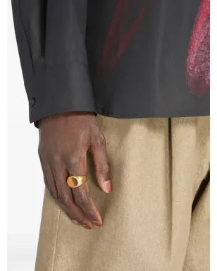 DRIES VAN NOTEN oval-frame signet ring - サムネイル1