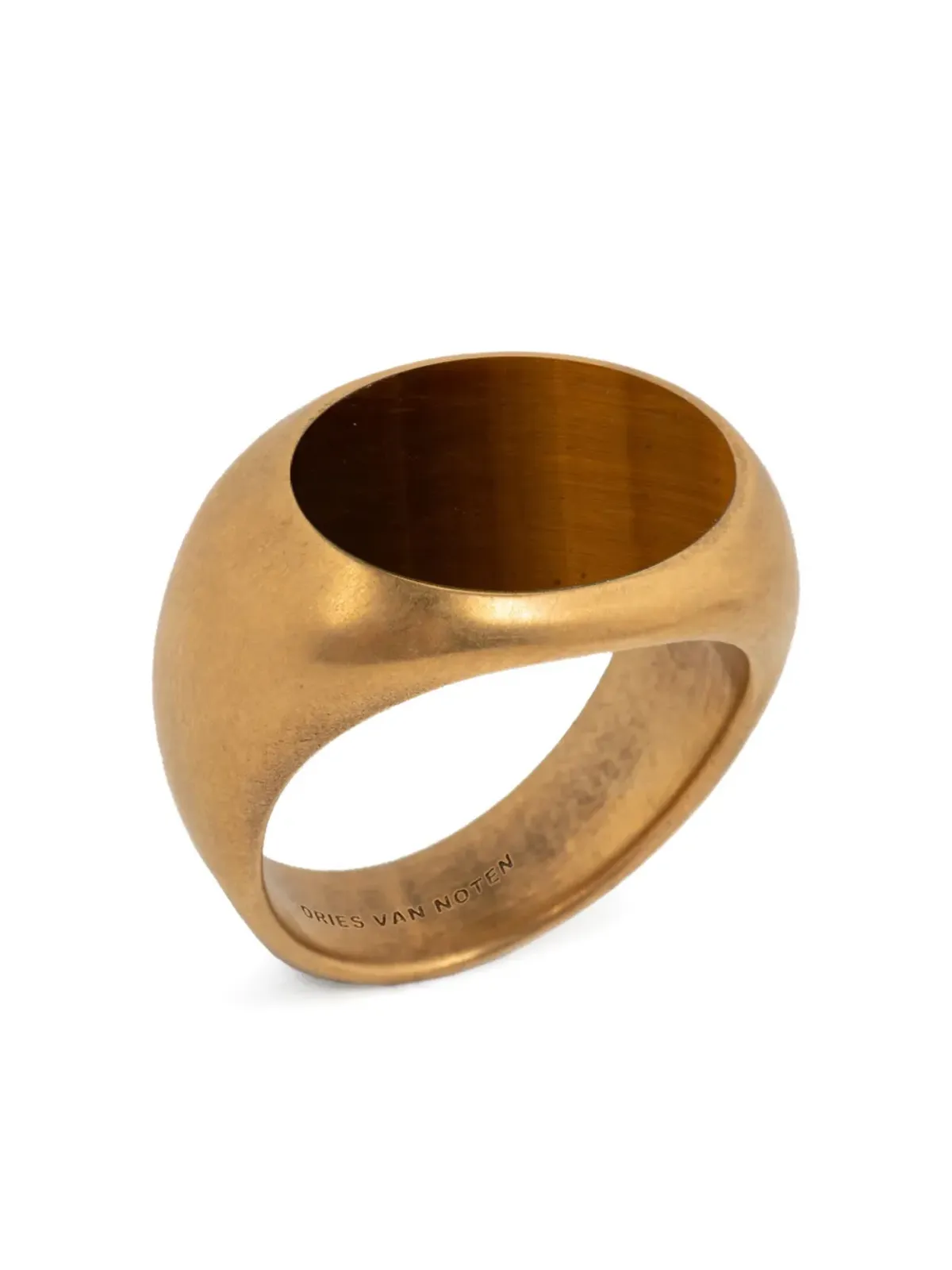 DRIES VAN NOTEN oval-frame signet ring - 画像2