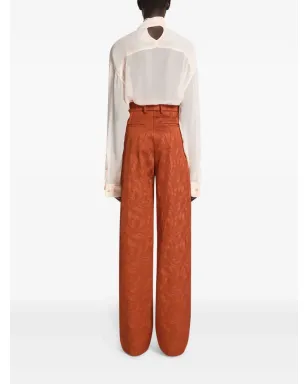 DRIES VAN NOTEN ジャカード・スワールパンツ - サムネイル4